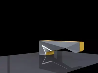 Desk Yellow Free 3D model