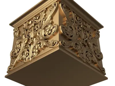 Carved Capital 0902 Low-poly 3D model