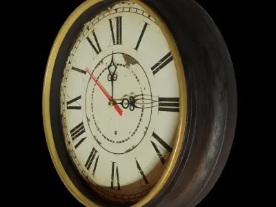 3D Old Clock 3D model