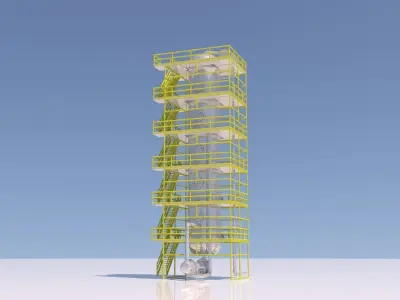Refinery Distillation Column 03 3D model