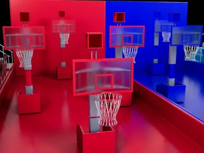 basketball court 3D model