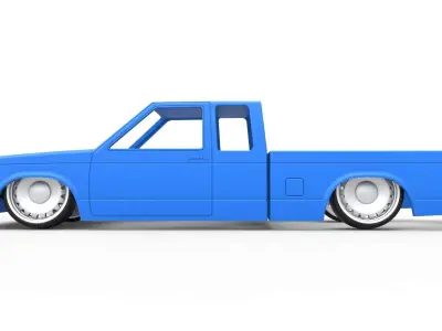Shell and wheels Chevrolet Extended Cab Scale 1 to 25 3D print model