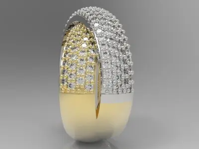 ANILLO DAMA CRUZADO 3D print model
