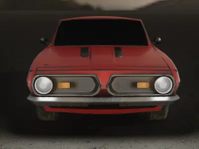 1985 plymouth barracuda Low-poly 3D model