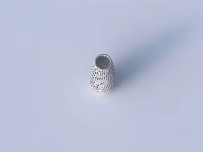 Vase Bullet with twisted lattice tiles 3D print model