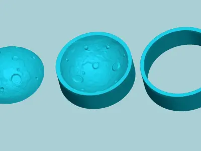 Halloween Molding A05 Moon - Chocolate Silicone Mold 3D print model