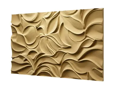 modern panel wall decor set relief stl mural CNC 258 3D model