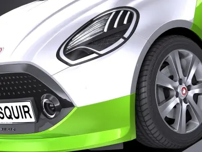 Generic Electric Compact 2018 lowpoly Low-poly 3D model