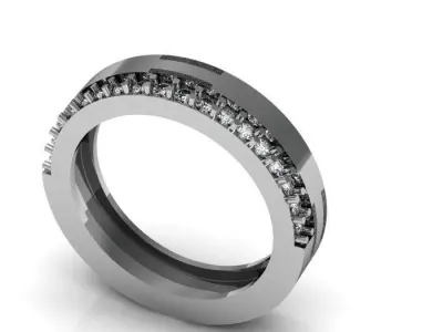 band daimond ring 3D print model