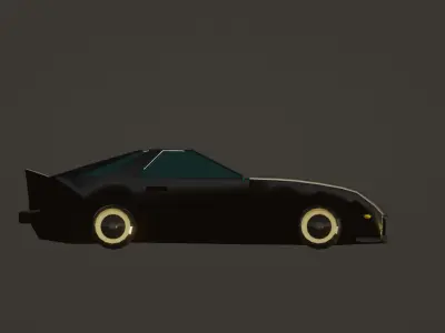 Black Car Model Low-poly 3D model