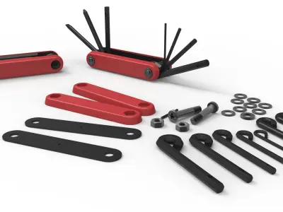 Bike hex keyset 3D model