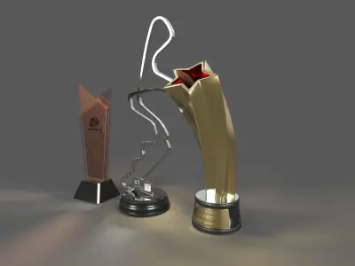 Racing Trophies Low-poly 3D model