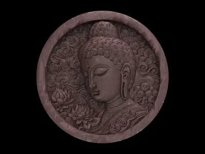 buddha wall decor cnc  3D print model