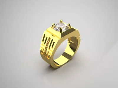man diamond ring mr0087 3D print model