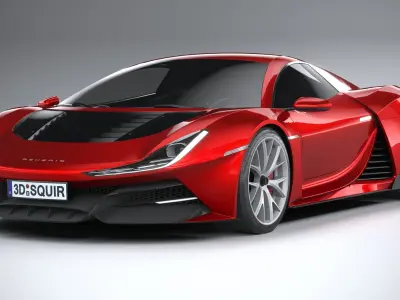 Generic Supercar v1 2020 LowPoly 3D model