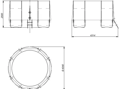 Trampoline for outdoor classes 3D model