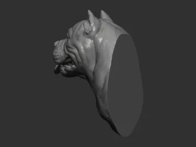 American bully head version 1 3D print model