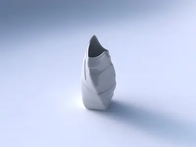 Vase twisted double arc quadratic with smooth ribbons 3D print model