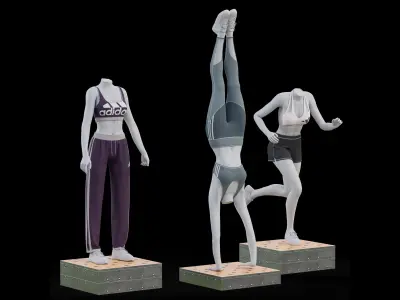 Woman Sportswear Showcase  3D model