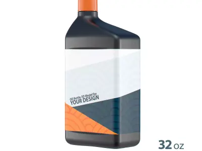 Motor Oil Bottle 32 oz 3D model