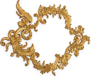 Plaster decorative frame ornament 27 3D model