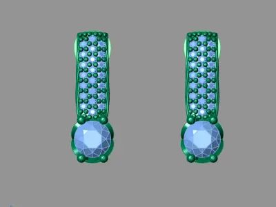 Women Earrings 3DM STL Womens Earring Renders 3D print models   3D print model 31