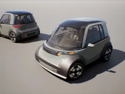 Microcar - Game Ready Vehicle Low-poly 3D model