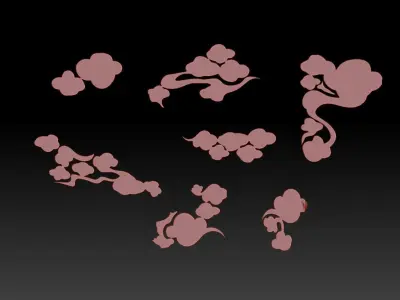 ZBrush  Brush Wedding Decoration foam Sculpture Xiangyun STL 3D print model