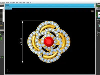  Elegant Multi Layer Floral Diamond Ring for Women  3268 3D print model