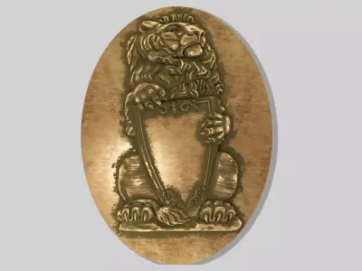 Lion Bas-Relief 3D model