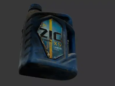 Scanned Dirty Oil Can Low-poly 3D model
