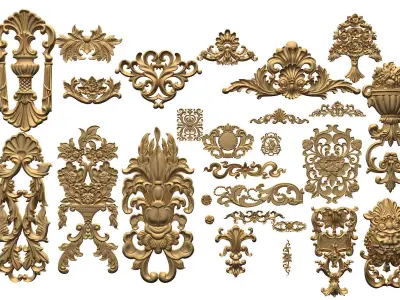 Pattern wood 3D model