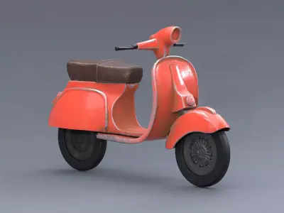 Scooter Low-poly 3D model