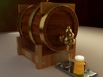 beer barrel 3D model
