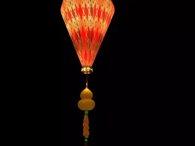 Chinese Red Lantern 3D model 67