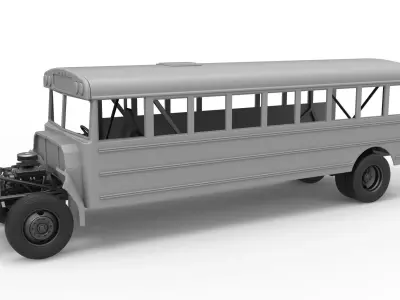 School bus for Figure 8 racing Scale 1 to 25 3D print model