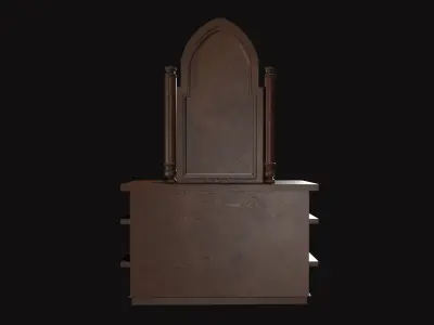 Medieval Wall Mirror V02 Low-poly 3D model