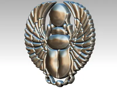 Scarab relief artifact 3D print model