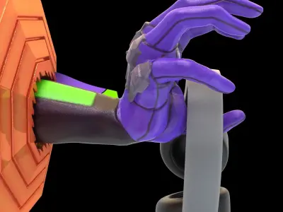 Evangelion 01 Hand Wall Display Hanger Controller Stand Holder 3D print model