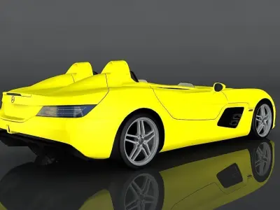 Mercedes Benz SLR Stirling  Low-poly 3D model