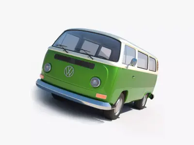  Volkswagen T2 Minibus 3D model