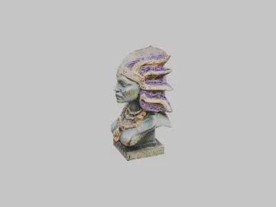 Aztec Sculpture High Quality 3D Model Low-poly 3D model