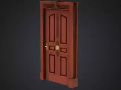 Low Poly door Low-poly 3D model