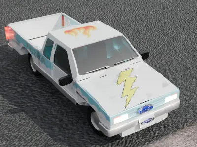 Datsun Car HIGH POLY 3D model