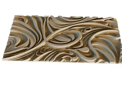  decor set wall panel 34 3D model
