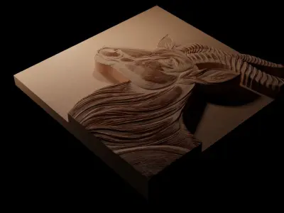 Antelope CNC 3d Print High Relief Sand Casting 3D print model