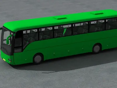 Bus Model Low-poly 3D model