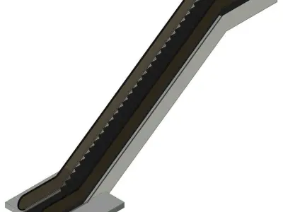 Parametric Escalator-34 Low-poly 3D model