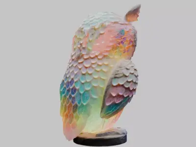Decorative Owl 3D Model Low-poly 3D model