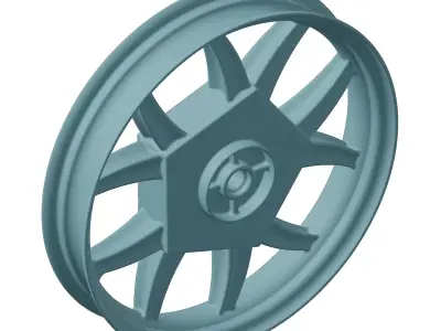 Plastic Gorgeous Wheel Rim Toy 3D model